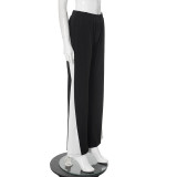 EVE Color Block Patchwork Flare Pants MXBF-G24PT164