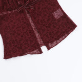 EVE Sexy Split Slim Fly Sleeve T-Shirt FL-YL24608DGO