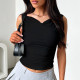 EVE Backless Sleeveless Solid Tank Tops FL-XY24645DGO