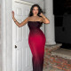 EVE Gradient Mesh Backless Maxi Dress FL-YJ24669DGO