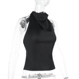EVE Sleeveless Satin Backless Top FL-JY24641PFO