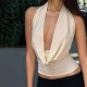EVE Solid Color Halterneck Backless Tank Tops FL-XY24653PFO