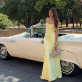 EVE Sexy Backless Solid Color Bandage Dress FL-YJ24661PFO