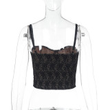 EVE Slim Lace Camisole Waist Tank Top FL-ZX24424PFO