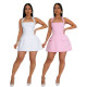 EVE Solid Color Halterneck Backless Mini Dress SFY-655