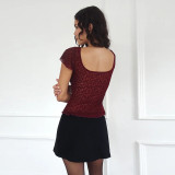 EVE Sexy Split Slim Fly Sleeve T-Shirt FL-YL24608DGO