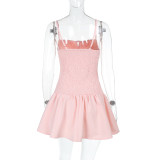 EVE Sexy Solid Color Backless Sling Mini Dress FL-YJ24659PFO