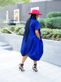 EVE Plus Size Solid Color Loose Maxi Dress SFY-650