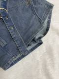 EVE Vintage Irregular Washed Denim Half Culottes LSD-2371
