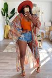 EVE Chiffon Cardigan Long Jacket Poncho OLYF-6172
