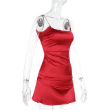 EVE Sexy Slim Satin Halter Mini Dress FL-JY24634PFO