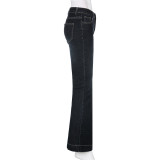EVE Fashion Washed Micro Flare Jean GMWF-59863