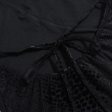 EVE Sexy Solid Color Halterneck Backless Mini Dress GNZD-32423DBY