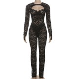 EVE Pre Order: About 7 work days shipping Lace Hollow Out Pants Suit YUEM-2025500
