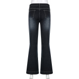 EVE Fashion Washed Micro Flare Jean GMWF-59863