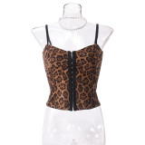 EVE Sleeveless Hollow OUt Leopard Print Backless Cami Top GNZD-51438TBD