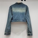 EVE Fashion Denim Irregular Long Sleeve Jackets GMWF-99686