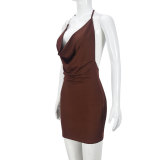 EVE Deep V Neck Backless Mini Dress GNZD-51487DHD
