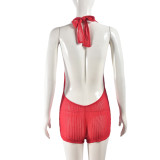EVE Sexy Backless Hollow Out Skinny Romper GNZD-51122JHD