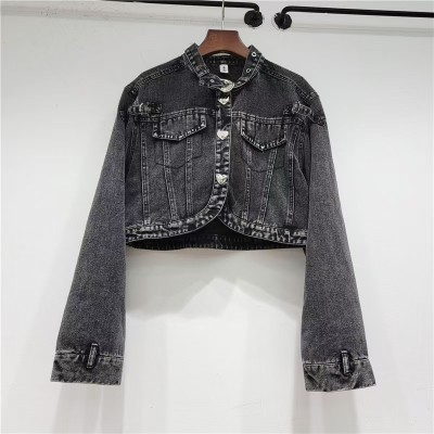 EVE Fashion Denim Irregular Long Sleeve Jackets GMWF-99686