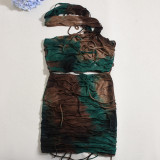 EVE Tie Dye Holes Tassel Two Piece Skirts Set GNZD-51374SHD