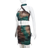 EVE Tie Dye Holes Tassel Two Piece Skirts Set GNZD-51374SHD