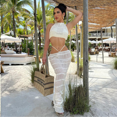 EVE Sexy Hollow Out See Through Two Piece Skirts Set GNZD-31836SHY