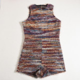 EVE Color Block Hollow Out Skinny Romper GNZD-51430JBD