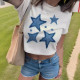 EVE Star Pattern Short Sleeve T-Shirt GYIQ-ZW114642B