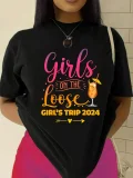 EVE Solid Letter Print Short Sleeve T Shirt GYIQ-CSZ004 CSZ005