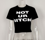 EVE Casual Short Sleeve Print Short T Shirt HMYI-80672