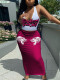 EVE Letter Print Sleeveless Vest Long Skirt Suit HMYI-69770
