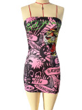 VIP1 Print Slim Tube Tops Dress GFCF-1331