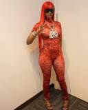 EVE Rose Print Short Sleeve Backless Jumpsuit GBGF-5059