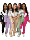 EVE Comtrast Color Patchwork Sport Two PIece Pants Set  CH-25015