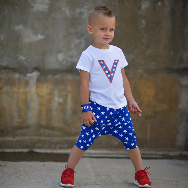 EVE Kids Boy Short Sleeve Print Shorts 2 Piece Set GYMF-016