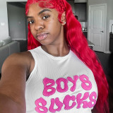 EVE Letter Print Sleeveless Vest MXBF-K24TP297