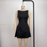 EVE Sleeveless Solid Color Mini Dress GPBY-17167