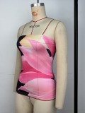 EVE Sexy Print Wrap Chest Tops GPBY-17162