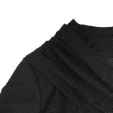 EVE Long Sleeve Hollow Out Split Maxi Dress BY-5550