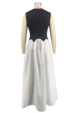 EVE Sleeveless Patchwork Irregular Maxi Dress XHXF-443
