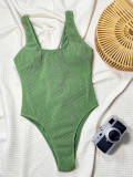 EVE Solid Color Sleeveless One Piece Swimsuit CSYZ-TM27W