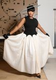 EVE Sleeveless Patchwork Irregular Maxi Dress XHXF-443