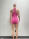 EVE Sexy Zipper Sleeveless Romper NYF-8188