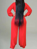 EVE Solid Color Long Sleeve Jumpsuit OLYF-6173