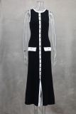 EVE Sleeveless Single-breasted Button Long Dress GLYK-LX074