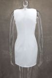 EVE O Neck Sleeveless Solid Mini Dress GLYK-LX71