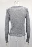 EVE Hollow Out Knits Casual Long Sleeve Top GLYK-LX003