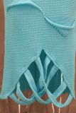 EVE Hollow Out Contrast Color Tassel Maxi Dress GLYK-LX0122