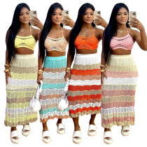 EVE Casual Bikini Colorful Beach Two Piece Skirt Set TR-1322
